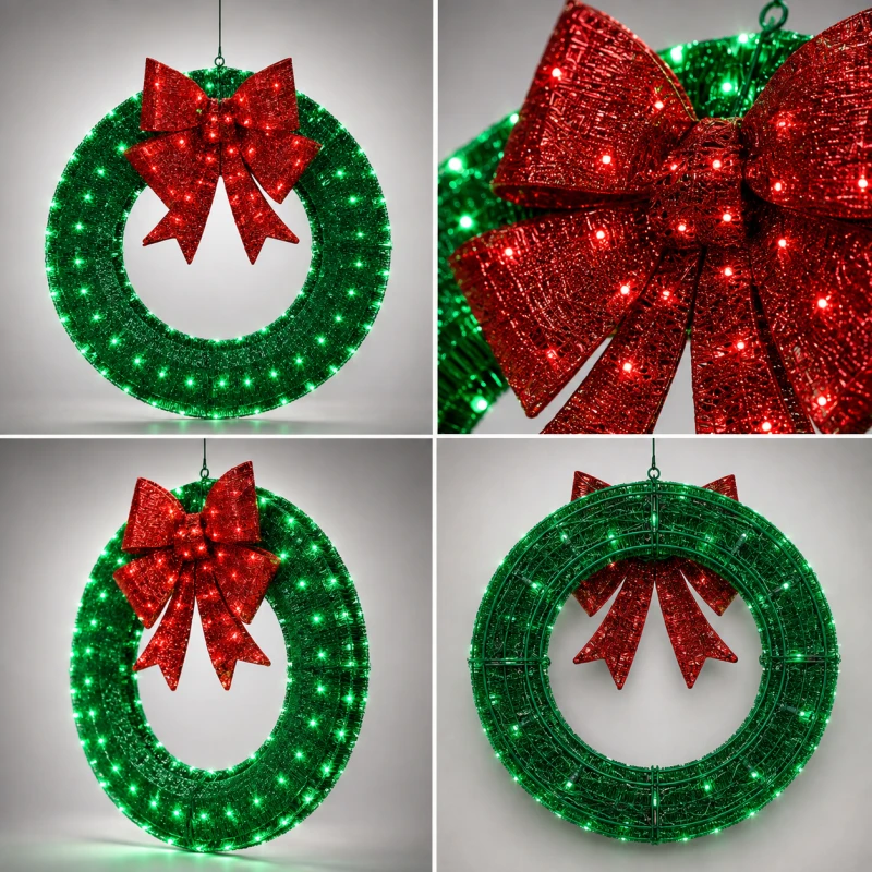 LPZ-T140-WW-W122GR_Zielony wieniec świąteczny LED XL 122 cm z czerwoną kokardą_DETAL.png
