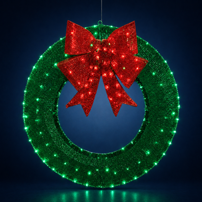 LPZ-T140-WW-W122GR_Zielony wieniec świąteczny LED XL 122 cm z czerwoną kokardą_02.png