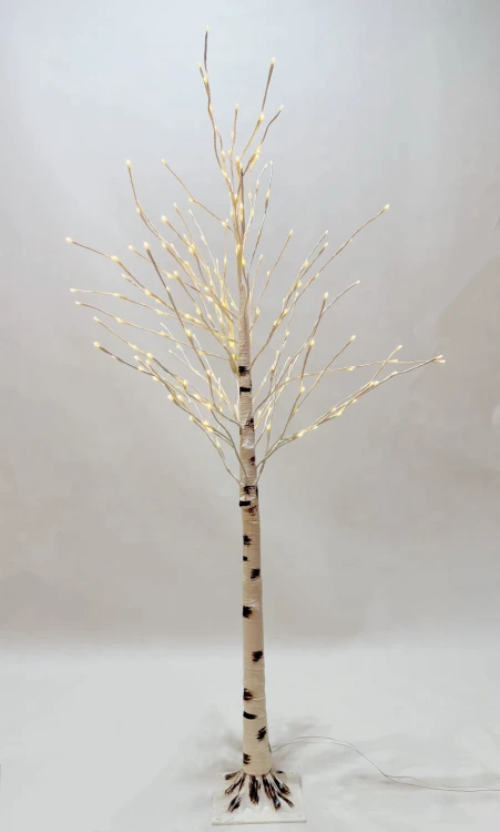 Białe-drzewko-dekoracyjne-brzoza-280-LED-ciepła-biel-240-cm-1