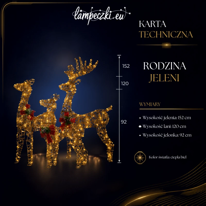 LPZ-T230-WW-DF152BR_Rodzina jeleni LED 3D zestaw 3 szt. ciepła biel 152 cm_KARTA_TECHNICZNA.png