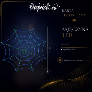 LPZ-T365-G-I47_Pajęczyna LED Halloween zielono - fioletowa 91 cm_KARTA_TECHNICZNA.png