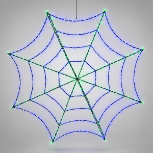 LPZ-T365-G-I47_Pajęczyna LED Halloween zielono - fioletowa 91 cm_1.png