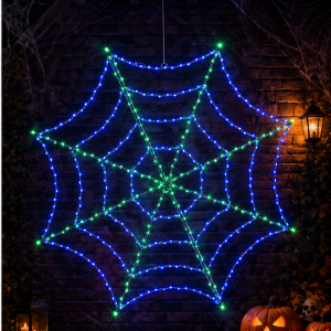 LPZ-T365-G-I47_Pajęczyna LED Halloween zielono - fioletowa 91 cm_5.png