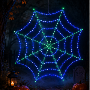 LPZ-T365-G-I47_Pajęczyna LED Halloween zielono - fioletowa 91 cm_4.png