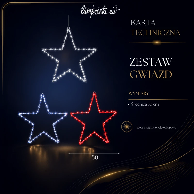 LPZ-T150-WRB-IS3_Zestaw gwiazd dekoracyjnych LED 50 cm_KARTA_TECHNICZNA.png