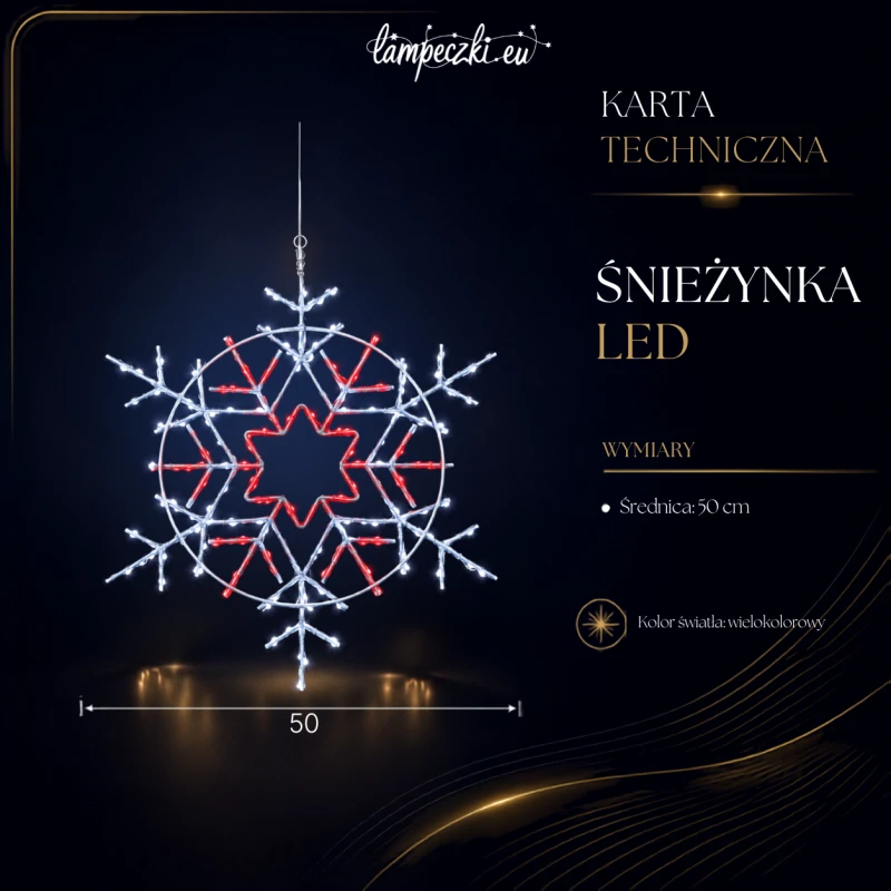 LPZ-T192-WR-I53_Śnieżynka dekoracyjna LED czerwona 50 cm_KARTA_TECHNICZNA.png