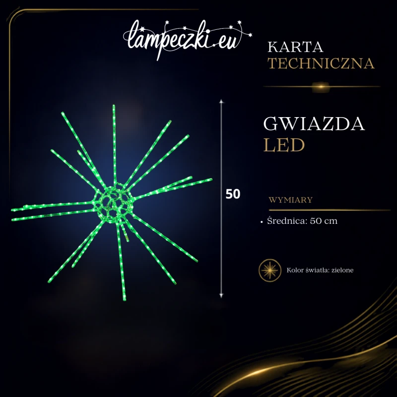 LPZ-T300-G-IS61_Zielona Gwiazda 3D LED Ø61cm_KARTA_TECHNICZNA.png