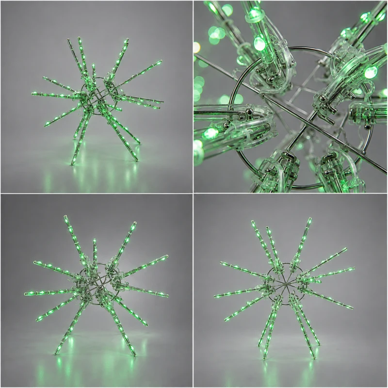 LPZ-T200-G-IS38_Gwiazda świąteczna wisząca 3D LED zielona 38 cm_DETAL.png