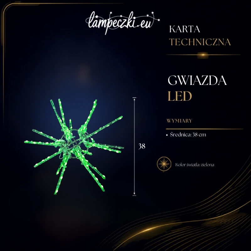 LPZ-T200-G-IS38_Gwiazda świąteczna wisząca 3D LED zielona 38 cm_KARTA_TECHNICZNA.png