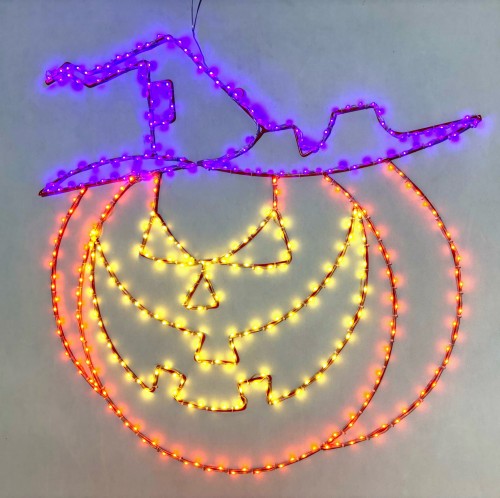 DYNIA W CZAPCE LED HALOWEEN DEKORACJA LED, DEKORACJA OGRODOWA LED NIETOPERZ LEDOWY