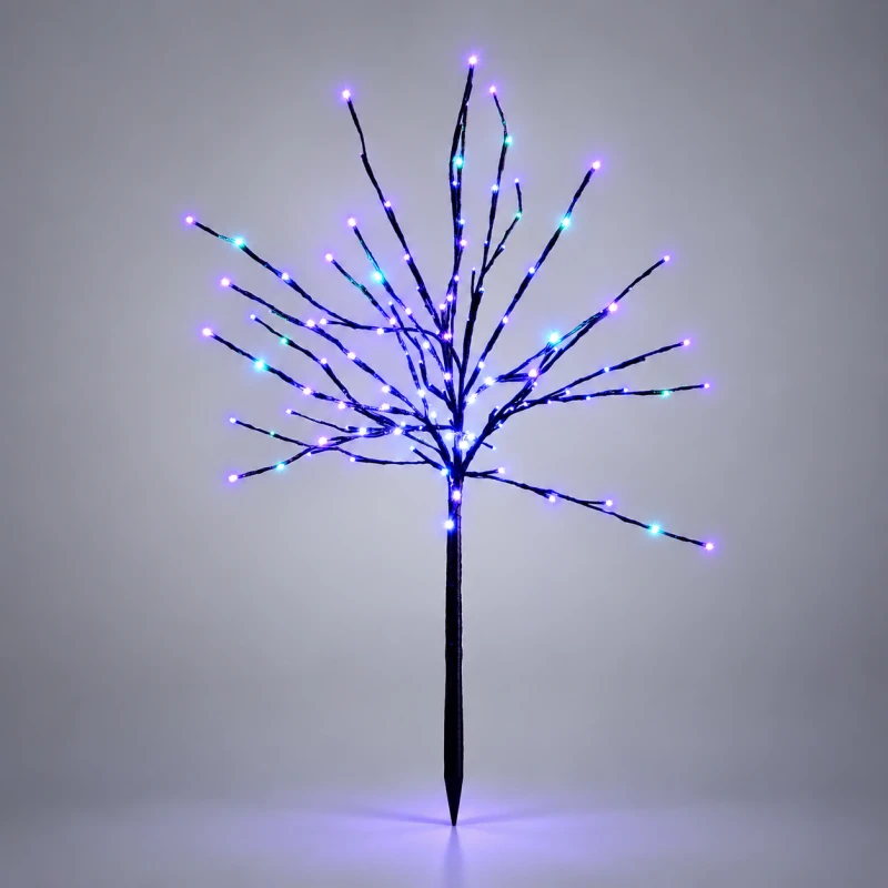 LPZ-T140-P-T90_Ozdobne Fioletowo Zielone Gałęzie LED Ø49cm_1.png