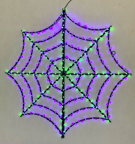 PAJĘCZYNA HALOWEEN DEKORACJA LED, DEKORACJA OGRODOWA LED PAJĘCZYNA LEDOWA