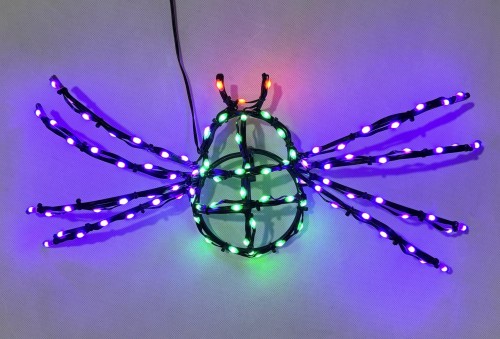 PAJĄK HALOWEEN DEKORACJA LED, DEKORACJA OGRODOWA LED PAJĄK LEDOWY