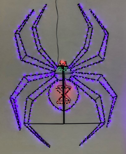 PAJĄK HALOWEEN DEKORACJA LED, DEKORACJA OGRODOWA LED PAJĄK LEDOWY XXXL