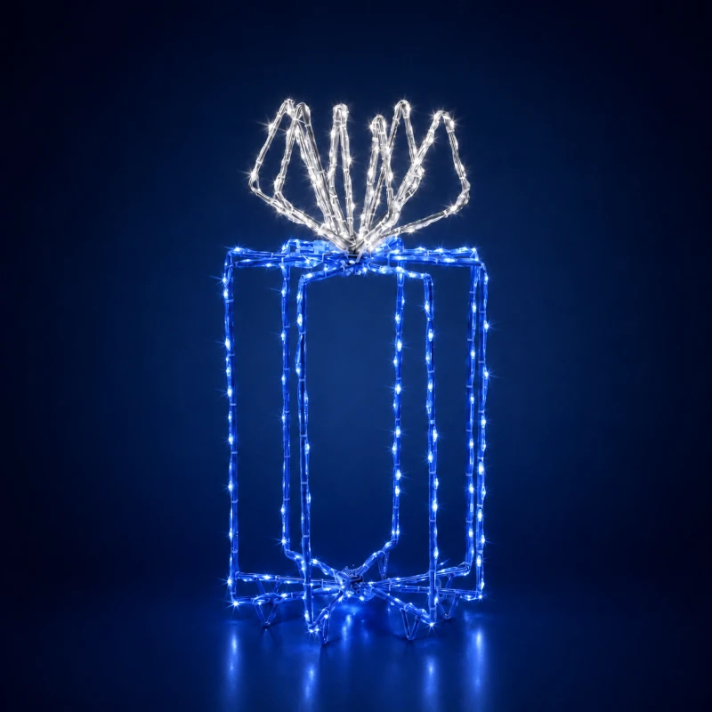 LPZ-T290-WG-GT54_Niebieskie pudełko prezentowe LED 290 diod z jasno-białą wstążką 39 cm_2.png
