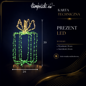 LPZ-T290-WWG-GT54_Zielone pudełko prezentowe LED 290 diod z żółtą wstążką 39 cm_KARTA_TECHNICZNA.png