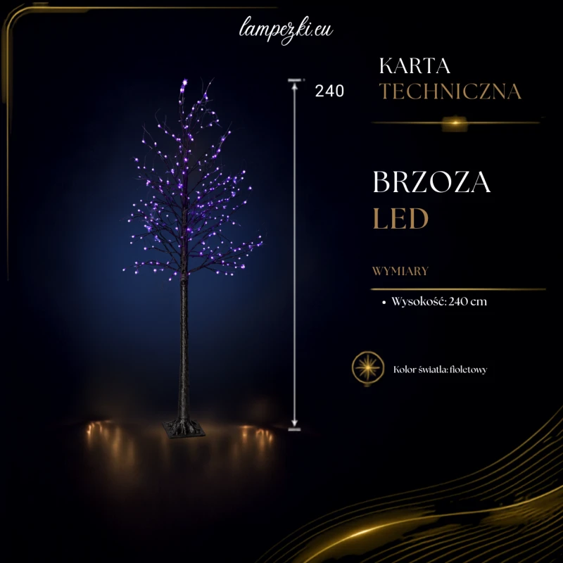 LPZ-T280-PU-T244_Czarna brzoza dekoracyjna 280 LED fioletowa 240 cm drzewko_KARTA_TECHNICZNA.png