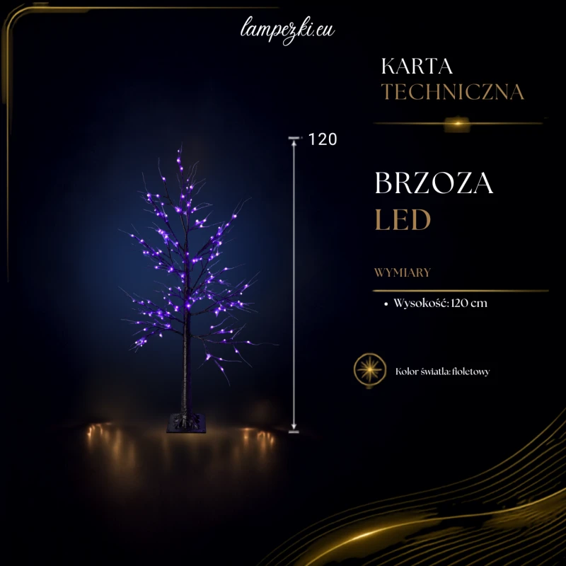 LPZ-T140-PU-T120_Czarna brzoza dekoracyjna 140 LED fioletowa 120 cm drzewko_KARTA_TECHNICZNA.png