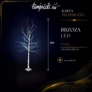 LPZ-T200-W-T183_Białe drzewko dekoracyjne brzoza 200 LED jasna biel 180 cm_KARTA_TECHNICZNA.png