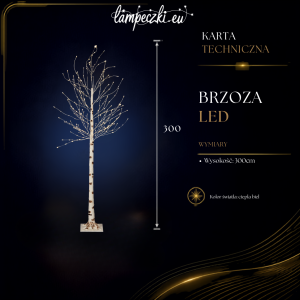 LPZ-T500-WW-T305_Białe drzewko dekoracyjne brzoza 500 LED ciepła biel 300 cm_KARTA_TECHNICZNA.png