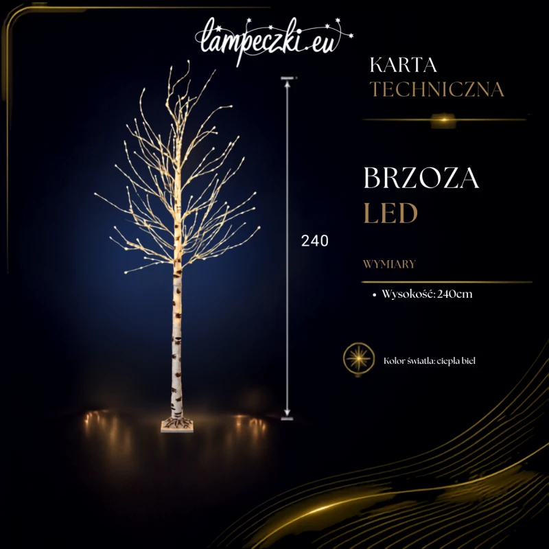 LPZ-T280-WW-T244_Białe drzewko dekoracyjne brzoza 280 LED ciepła biel 240 cm_KARTA TECHNICZNA.png