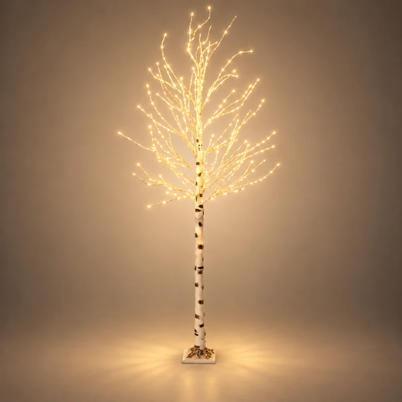 LPZ-T280-WW-T244_Białe drzewko dekoracyjne brzoza 280 LED ciepła biel 240 cm_1.png