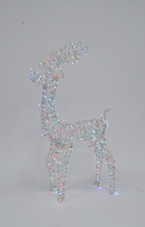 RENIFER DO OGRODU ŚWIECĄCY RENIFER LED DO OGRODU JELEŃ LED OZDOBA ŚWIĄTECZNA DEKORACJA OGRODOWA OZDOBA LED RGB