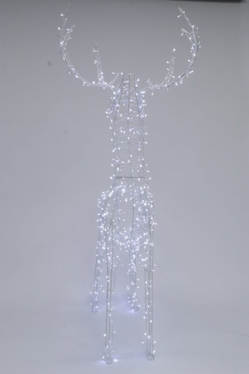 RENIFER DO OGRODU ŚWIECĄCY RENIFER LED DO OGRODU JELEŃ LED OZDOBA ŚWIĄTECZNA DEKORACJA OGRODOWA OZDOBA LED OZDOBA DO OGRODU ZIMA XXXL