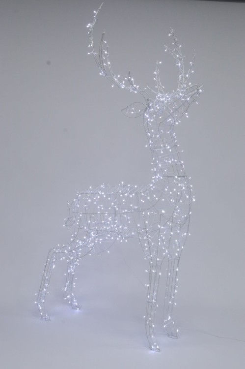 RENIFER DO OGRODU ŚWIECĄCY RENIFER LED DO OGRODU JELEŃ LED OZDOBA ŚWIĄTECZNA DEKORACJA OGRODOWA OZDOBA LED OZDOBA DO OGRODU ZIMA XXXL