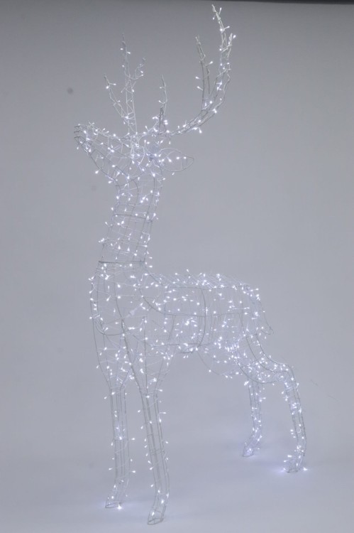 RENIFER DO OGRODU ŚWIECĄCY RENIFER LED DO OGRODU JELEŃ LED OZDOBA ŚWIĄTECZNA DEKORACJA OGRODOWA OZDOBA LED OZDOBA DO OGRODU ZIMA XXXL