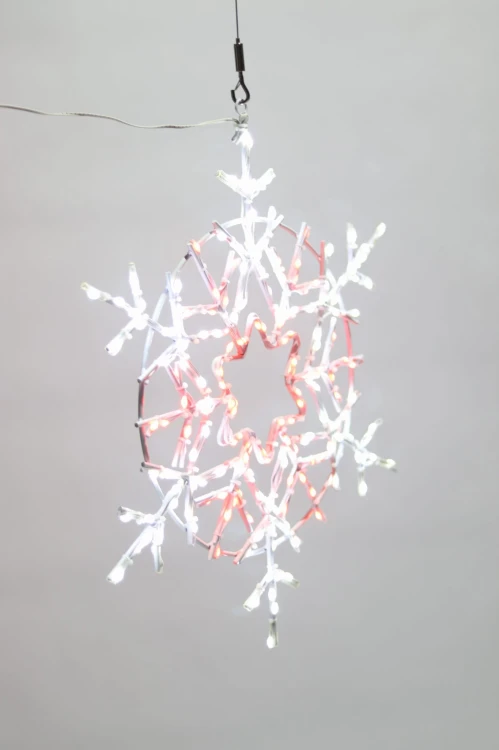 Śnieżynka-dekoracyjna-LED-czerwona-50cm-3