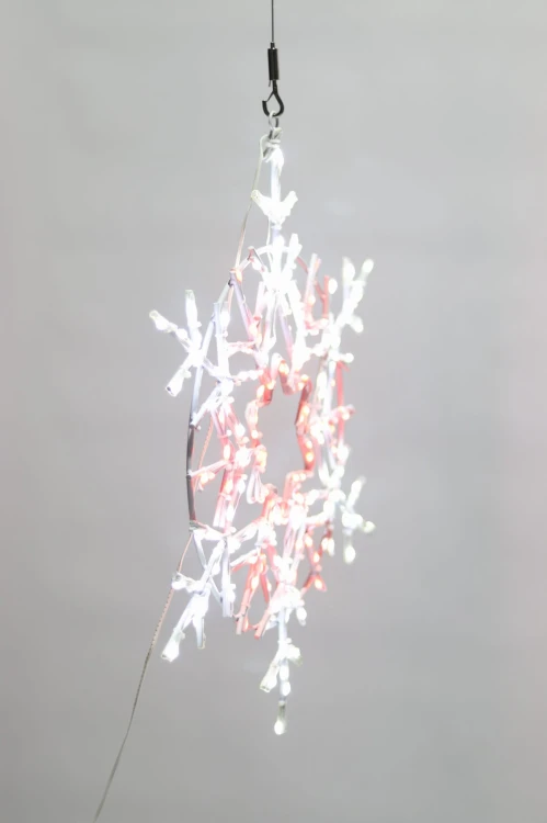 Śnieżynka-dekoracyjna-LED-czerwona-50cm-4