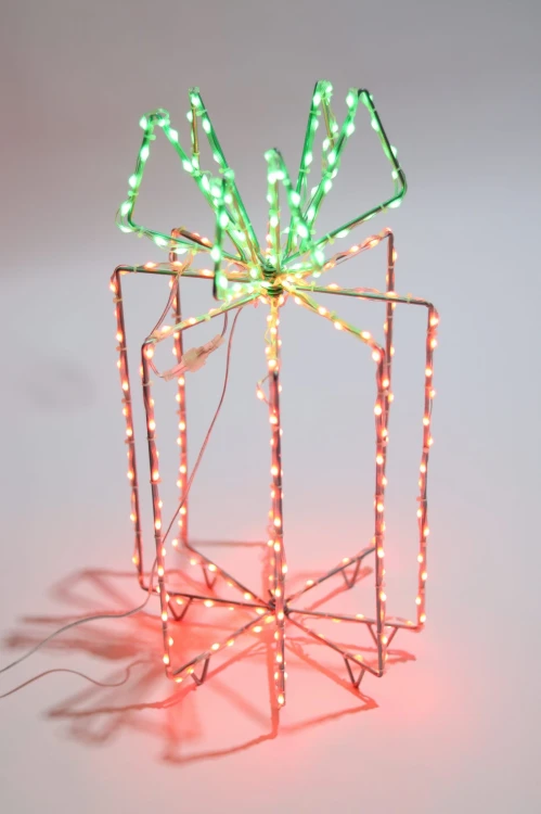 Czerwone-pudełko-prezentowe-LED-290-diod-z-zielony-wstążką-39-cm-2