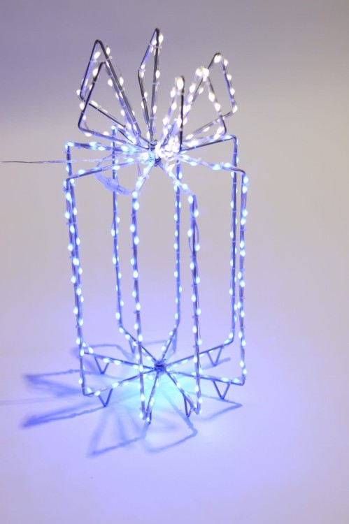 niebieski prezent led, dekoracja świąteczna, dekoracja led, ozdoba świąteczna dekoracja do ogrodu ozdoba ogrodowa