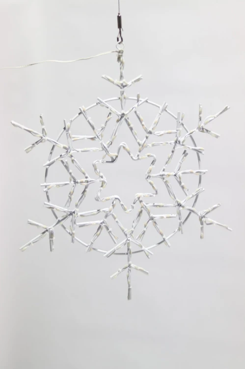 Śnieżynka-dekoracyjna-LED-zielona-50cm-4