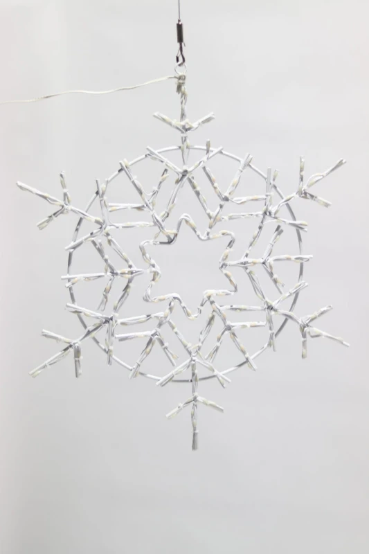 Śnieżynka-dekoracyjna-LED-zielona-50cm-4
