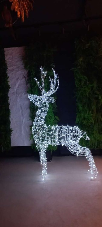 RENIFER DO OGRODU ŚWIECĄCY RENIFER LED DO OGRODU JELEŃ LED OZDOBA ŚWIĄTECZNA DEKORACJA OGRODOWA OZDOBA LED OZDOBA DO OGRODU ZIMA XXXL