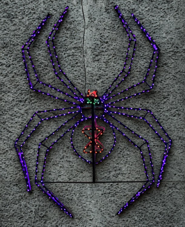 PAJĄK HALOWEEN DEKORACJA LED, DEKORACJA OGRODOWA LED PAJĄK LEDOWY XXXL
