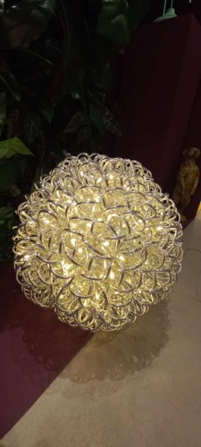 KULA ALUMINIOWA LED OZDOBA ŚWIĄTECZNA OZDOBA CHOINKOWA LED DEKORACJA OGRODOWA LED DEKORACJA DO ZAWIESZENIA W OGRODZIE LED DEKORACJA LED DESIGN NOWOCZESNA