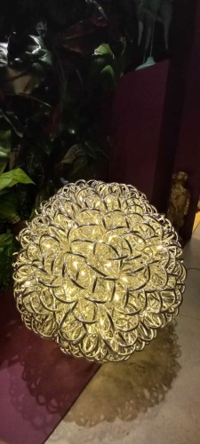 KULA ALUMINIOWA LED OZDOBA ŚWIĄTECZNA OZDOBA CHOINKOWA LED DEKORACJA OGRODOWA LED DEKORACJA DO ZAWIESZENIA W OGRODZIE LED DEKORACJA LED DESIGN NOWOCZESNA