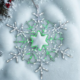 Śnieżynka-dekoracyjna-LED-zielona-50cm-5
